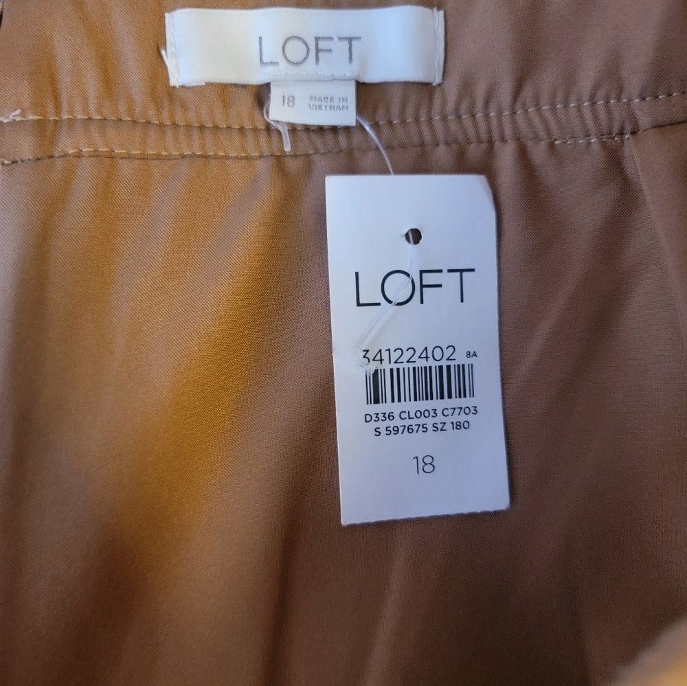 NWT LOFT Skirt Size 18 Camel - Picture 3 of 6